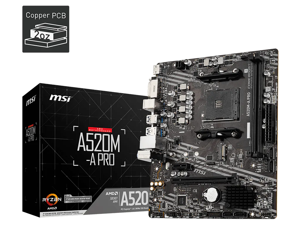 Carte Mère MSI A520M-A Pro AMD