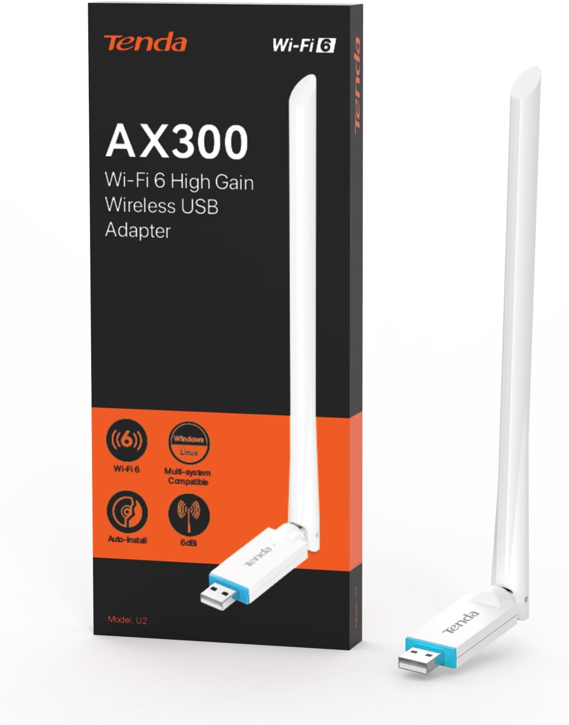 Clé WiFi USB3.0 WiFi6 AX300 Tenda U2