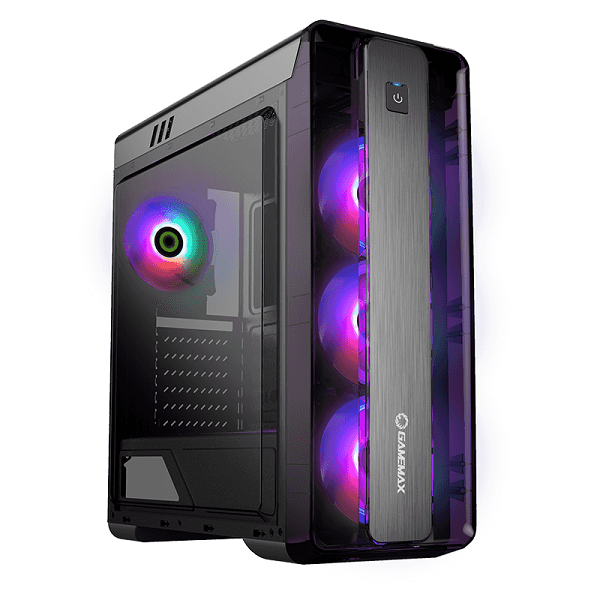 GAME-MAX Moonlight RGB Boîtier PC Gamer Noir