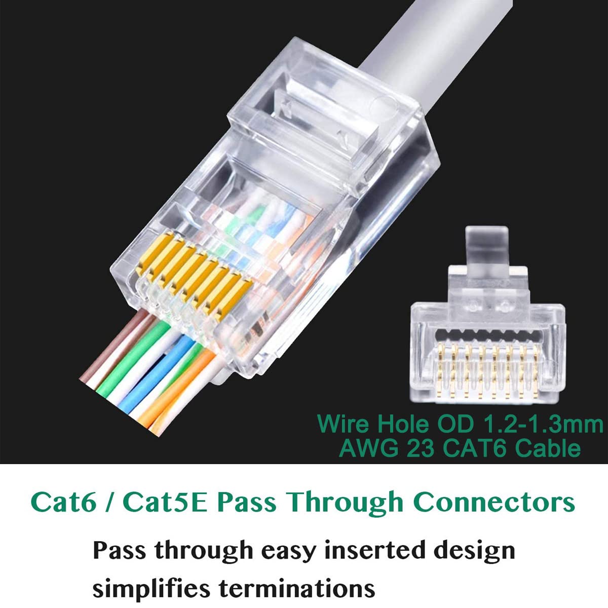Fiche/Connecteur RJ45 Cat6AA 1.3mm FTP Newtech EZ Pass Through