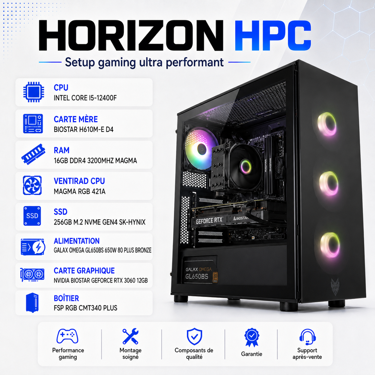 PC Gamer Intel Core i5-12 RTX 3060 12Go