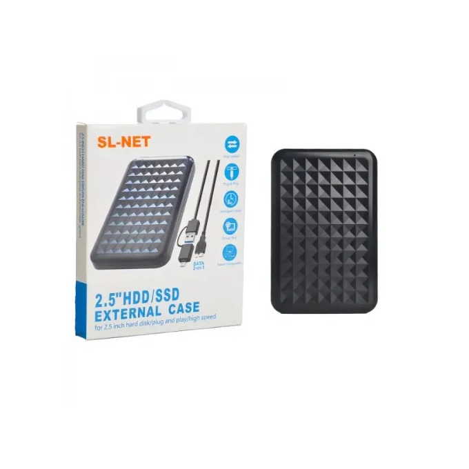 Rack HDD 2.5" 2 baies USB3.0+Type-C SL-NET