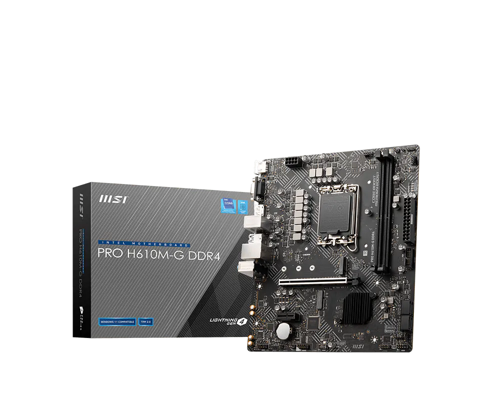 Carte mère MSI PRO H610M-G D4 Socket 1700