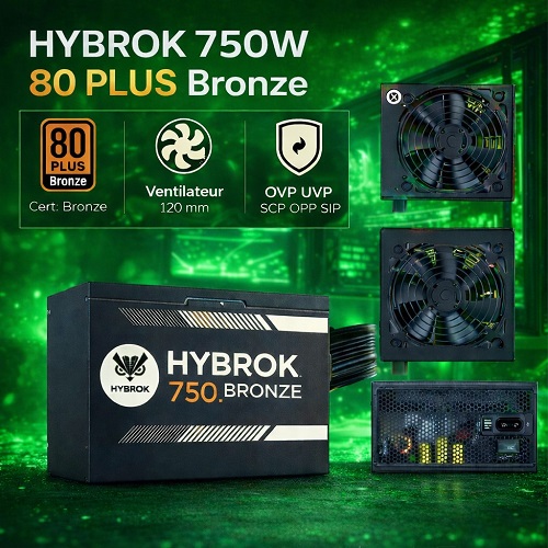 PSU/ALIMENTATION HIBROK GAMING 750W/ 80PLUS/GOLD