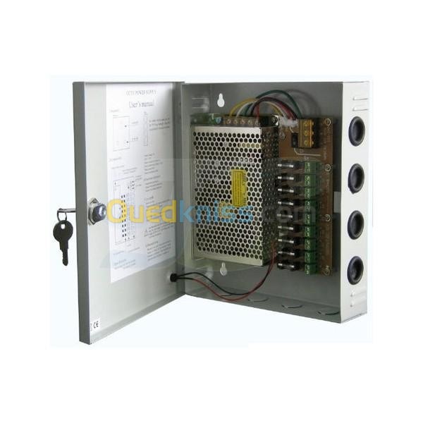 ARMOIRE ALIMENTATION CAMERA 12V 15A 9PORT NEWTECH