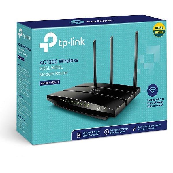 Modem ADSL/VDSL TP-Link Dual-Band AC1200 Archer VR400